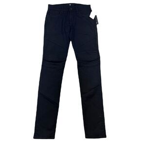 Hudson HDSN Slim Jeans Mens 29 x 33 Black Banks Biker Moto Denim Stretch $129
